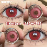 Popxstar  1Pair Red Color Contact Lens Pupils High Quality Myopic Eyes - 0.00 to- 8.00 Diopter Halloween Red Lenses Fast Shipping
