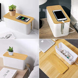 Popxstar Cable Management Box, Cable Management Kit for Power Strip to Hide Wires, Cord Organizer Boxes, for Home and Office