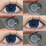 Popxstar  -1 Pair Myopia Fashion Lens Prescription Colored Contact Lenses Beauty Pupils Purple Eye Lenses Blue Eye Color Lenses
