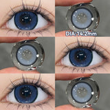 Popxstar  1 Pair Halloween Contact Lenses Beauty Eye Color Lenses Cosplay Pupils Myopia Lens with Prescription Natural Blue Lens