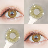 Popxstar  1Pair Colour Contacts Lenses Russian Blue Eye Green Beauty Pupil Brown Colored Gray Soft Yearly Use Makeup Lenses