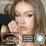 Popxstar  2pcs Blue Color Contact Lenses for Eyes High Quality Brown Natural Lens Green Pupils Korean Soft Lens Cosmetic Yearly
