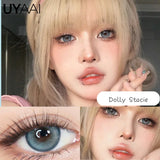 Color Contact Lens 1 Pair Korean Lenses Natual look Color Contact Lenses for Eyes Cosplay Lenses Big Eye Make-up Pink Lens