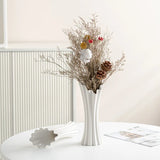 Popxstar  Special-shaped Striped Ceramic Vase Modern and Simple Flower Arrangement High-end and Versatile Home Soft Decoration Ornaments