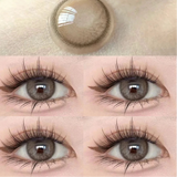 Popxstar 1 Pair Big Eye Korean Lenses Colored Contact Lenses with Degree Myopia Lenses Green Lenses Black Lenses Prescription