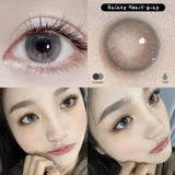 Popxstar  -(2pcs)1Pair Myopia Color Contact Lenses for Eyes Fashion Prescription Lenses Beauty Pupils Blue Green Brown Grey Lenses