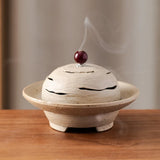 Popxstar  Ceramic Retro Incense Stove Plate Incense Home Interior Line Incense Seat Creative Sandalwood Burner Zen Tea Ceremony