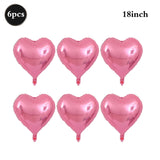 Popxstar  Pink Bow Birthday Decorations Pink Heart Star Foil Balloons Girls Women Bow Party Coquette Birthday Decors Baby Shower Supplies