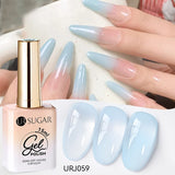 popxstar UR SUGAR 15ml Jelly Milky White Translucent Color Gel Polish Semi Permanent UV Gel Nail Art Soak Off Gel Varnish Latest Fashion