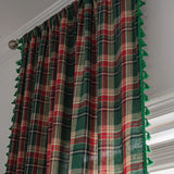 Popxstar Buffalo Check Plaid Curtains Farmhouse Design Semi Sheer Curtains   Christmas Decorations Rod Pocket for Kitchen/Living Room