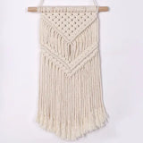 Popxstar  Macrame Woven Wall Hanging  Chic Room Geometric Tapestry Art Beautiful Apartment Dorm Room Decoration