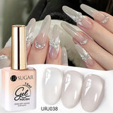 popxstar UR SUGAR 15ml Jelly Milky White Translucent Color Gel Polish Semi Permanent UV Gel Nail Art Soak Off Gel Varnish Latest Fashion