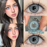 New 2Pcs Natural Green Color Contact Lenses for Eye with Degree  Myopia Blue Makeup Pupil Korean Soft Lens