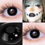 Popxstar  1 Pair Cosplay Contact Lenses Beautiful Pupil Eye Cosmetic Colorful Contact Lenses Halloween Yearly Eyes Contact Lens