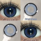Popxstar  2pcs Cyberpunk Blue Contact Lenses for Eyes Fashion Color Pupils Beauty Eye Color lenses Natural Gray Lens Myopia Lenses
