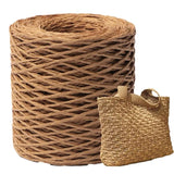 Popxstar Raffia For Crafts Natural Raffia Yarn For Wrapping Knit Wire Natural Color Matte Texture Raffia Paper Ribbons For Hat DIY Decor