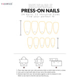 Popxstar  Y2K Girls Almond Fake Nails Gradient Blue Press on Nail Star Printed Full Cover Wearable False Nails Tips for Women DIY Manicure