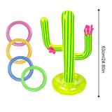 Popxstar Inflatable Pool Bowling Toss Game Inflatable Floating Hoops with Rings Outdoor Swimming Pool accessories Summer Water Play