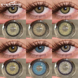 Colored Contact Lenses 2pcs Natural Brown Eyes Contact Gray Gray Pupils Colorful Eyes Lens Fashion Blue Lenses Yearly
