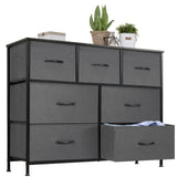 Popxstar Desser For Bedroom With 7 Fabric Drawers Organizer Storage Closet Chest Clothes For Living Room Display Cabinet Of Furniture