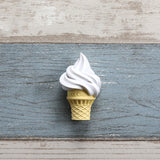 Popxstar Simulation Ice Cream Refrigerator Stickers Fruit Flavor Cone Refrigerator Decoration Photo Wall Resin Gift Children's Toys