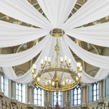 Popxstar Wedding Arch Ceiling Drape Roof Decor Sheer Chiffon Tulle Curtain Draping Backdrop Party Supplies Drapery Ceremony Decoration