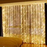 Popxstar 3/4/6m Curtain LED String Lights Garland USB Festoon Remote Control Fairy Garland Lights Christmas Decoration for Bedroom Home