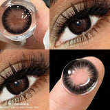Popxstar 1Pair 0~-8.00 Myopia Colored Contact Lenses with Degree Pupils Blue Lenses Green Lens Color Beautiful Eye Yearly Use