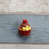 Popxstar Simulation Ice Cream Refrigerator Stickers Fruit Flavor Cone Refrigerator Decoration Photo Wall Resin Gift Children's Toys