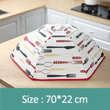 Popxstar  70/80 Cm Household Folding Dining Table Cover Insulation Dish Covers Winter Dust-Proof Insulation Leftover Food Kitchen Supplies
