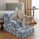 Popxstar Ladder Dogs Pets Bone Shape Puppy Stairs Beside The Sofa Bed Ramp for Dogs Protecting Pet Joint Safety Stairs for Elderly Dogs