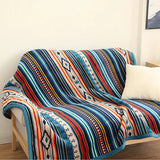 Popxstar  Luxury Bed Blanket Boho Throw Blanket Winter Thick Coral Fleece Sofa Blanket Bed Plaid Bedspread On The Bed Home Decor