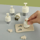 Popxstar  8Pcs/Set Christmas Cookie Cutter Stainless Steel Biscuit Cake Baking Mold Vegetable Fruit Cutting Xmas Party Biscuit Making Tool