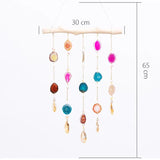 Natural wooden stick crystal Sunshine Catcher Light and Shadow Pendant Sun Catcher living room bedroom balcony wall decoration