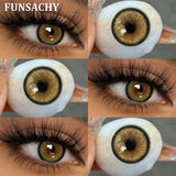 Popxstar  1 Pair Natural Color Contact Lenses for Eyes Brown Lenses Colorcon Korean Lens Yearly Beautiful Grey Eyes Big Black Len