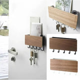 Popxstar Wall Hanging Bamboo Key Hanger Holder Wall Organizer Rectangle Key Rack Hooks Coat Hooks Home Decoration Coat Hanger