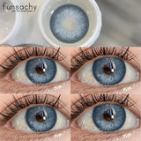 Popxstar  Natural Brown Contact Lense for Eyes Colorcon Blue Lenses Beautiful Gray Pupils Cosmetics Yearly Soft Eyes Contact Lens