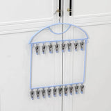 18 Clips Socks Drying Rack Large Capacity Stainless Steel Multi-clip Sock Drying Hanger Space Saving Windproof
