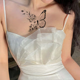 Popxstar  1 Sheet Butterfly Tattoo Sticker Waterproof Lasting Temporary Tattoo