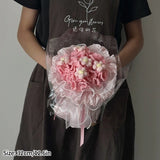 Popxstar  Finished Flower Bouquet Mother's Day Gifts Flower Artificial Flower Gifts Bride Wedding Flower Bouquet Graduations Bouquet Gifts