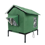 Dog Sleeping Bed Waterproof Outdoor Cat Tent Warm Folding Cooling Dog Cave Raised Base Moisture-proof Pet Condos Balcony