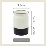 Chopstick Barrel, Ceramic Household Water Drainage Tableware Barrel Kitchen Knife and Fork Storage Rack