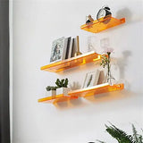 Popxstar Acrylic Shelf for Wall Storage,Floating Bookshelves,Display Shelf Organizer for Bathroom,Bedroom,Living Room,Kitchen,Room Decor