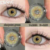 Popxstar  2Pcs Best Selling Contacts Colored Lenses Myopia Degree -0.00 to -8.00 Blue Green Grey Series Soft Lens EyeBeauty Pupil