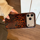 Ins Luxury Black Brown Leopard Print Magnetic Phone Case For iPhone 17 Pro Max 16 15 14 13 Shockproof Back Cover For Magsafe