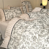 Popxstar  Soft Bedding Set Princess Style Duvet Cover with Bed Sheet Pillowcase Bedclothes Bedspread Pillowcases Comforter Sets ﻿