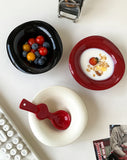 Popxstar Handmade Ceramic Dessert Bowl Solid Color Yogurt Bowl Household High-value Tableware Fruit Salad Breakfast Oat Yogurt Bowl