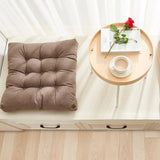 Popxstar Linen Cushion Pearl Cotton Square Stool Backrest Pillow Home Office Computer Chair Protective Mat Seat Pad Buttocks Chair Mat