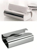 Popxstar Nordic Stainless Tissue Case Mirror Napkin Holder Silvery Napkin Box Desktop Tissue Box Table Decoration Kitchen Accessories