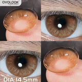 Popxstar  2pcs/pair 14.5MM Iris Brown Lenses Beauty Makeup Pupils Eye Color Lenses Colorful Contact Lenses Fashion Blue Green Lens